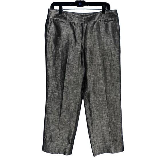 Ann Taylor LOFT Marisa dark gray cuffed crop 8 - Picture 3 of 5